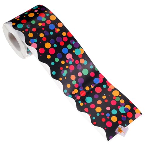 PartyKindom Schwarze Bulletin Board Randsticker Bunte Punkte Dekor für Klassenzimmer Kindergarten Party Praktische Selbstklebende Anpassbare Tafeldekoration PartyKindom Schwarze Bulletin Board Randsticker Bunte Punkte Dekor für Klassenzimmer Kindergarten Party Praktische Selbstklebende Anpassbare Tafeldekoration von PartyKindom