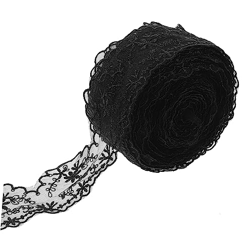 PartyKindom Schwarzer Spitzenbesatz Yards Verschleißfestes Netzstoff Blumenmuster DIY Spitzenband für Kleidung Hochzeitskleider Bastelbedarf und Kopfputzdekoration PartyKindom Schwarzer Spitzenbesatz Yards Verschleißfestes Netzstoff Blumenmuster DIY Spitzenband für Kleidung Hochzeitskleider Bastelbedarf und Kopfputzdekoration von PartyKindom