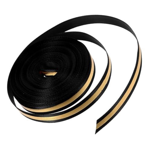 PartyKindom Schwarzes Geschenkband mit Goldfolie Breit Hitzetransferbedrucktes Satinband für DIY Bastelarbeiten Schleifen Geschenkverpackung und Abschlussfeierdeko PartyKindom Schwarzes Geschenkband mit Goldfolie Breit Hitzetransferbedrucktes Satinband für DIY Bastelarbeiten Schleifen Geschenkverpackung und Abschlussfeierdeko von PartyKindom