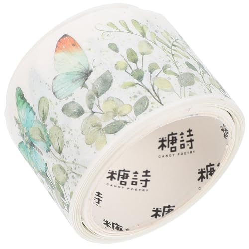 PartyKindom Scrapbooking Washi Tape Vintage Blumenmuster Klebestreifen DIY Dekoratives Klebeband Handabreißbar für Tagebuch Geschenkverpackung Fotoalbum Kalender Notizbuch Bastelprojekte von PartyKindom