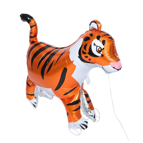 PartyKindom Selbststehender Tiger Folienballon mit Rädern Beweglicher Kindergeburtstags deko Leicht Robust Sicher und Farbenfroh für Tier mottoparty Drinnen und Draußen von PartyKindom