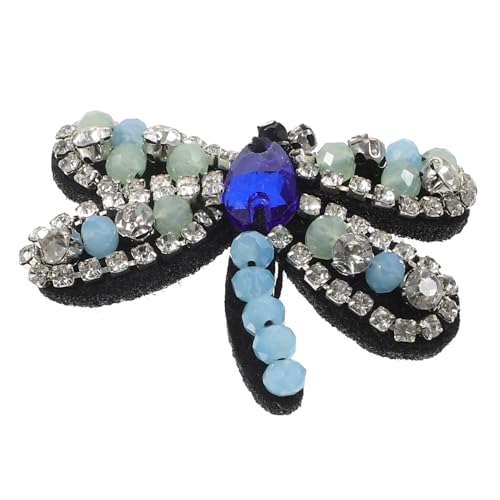PartyKindom Sew Beaded Dragonfly Patch Handgemachte Applikation für Kleidung Taschen und DIY Projekte Langlebig und Vielseitig Einsetzbar zum Reparieren und Verzieren von Jacken Jeans und von PartyKindom