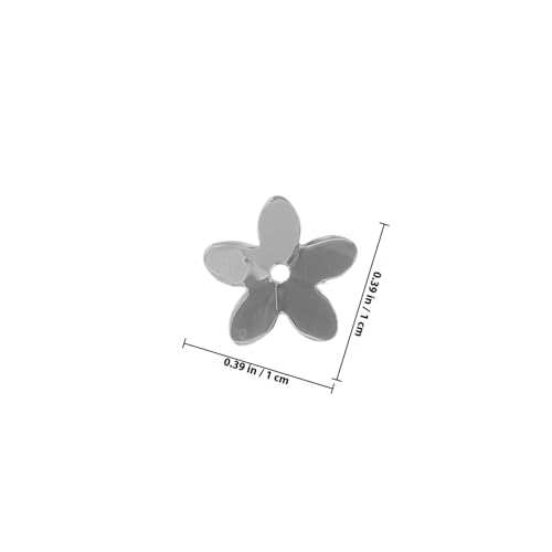 PartyKindom Silberne Blumen pailletten Blütenform PVC Sequins für DIY Kleidung Dekoration Wiederverwendbar Hochglänzend für Nähzubehör Taschen Schuhe und Bastelprojekte von PartyKindom