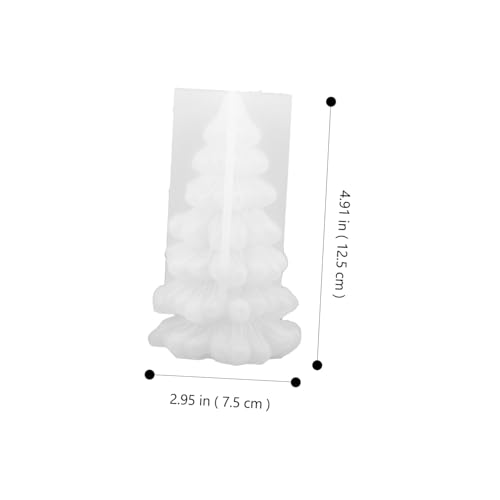 PartyKindom Silikon Kerzenform Weihnachtsbaum Geruchsfreies Flexibles Material Antihaftbeschichtet Leichte DIY Gießform für Kerzenherstellung Kompakt Einfach zu Reinigen für Bastelfreunde von PartyKindom