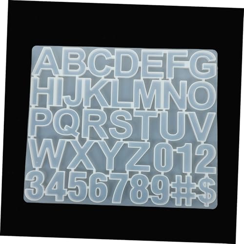 PartyKindom Silikonform Alphabet und Zahlen Gießform für DIY Schmuckanhänger Flexible Silikonform zum Basteln von Buchstaben und Zahlen Anhängern Geeignet für Glitzer Trockenblumen Perlen von PartyKindom