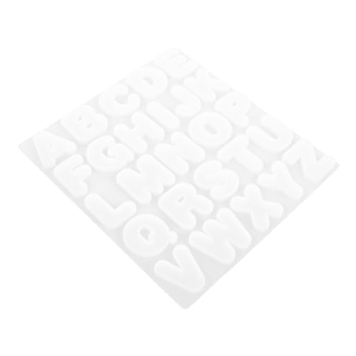 PartyKindom Silikonform Buchstaben DIY Schlüsselanhänger Anhänger Epoxidharz Gießform Transparent Weiß für Schmuckherstellung Personalisierte Accessoires von PartyKindom