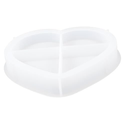 PartyKindom Silikonform Herz Tablett Gießform Langlebig Flexibel DIY Schmuck Aufbewahrung Tray Gussform für Dekoratives Storage Plate Epoxidharz Basteln von PartyKindom