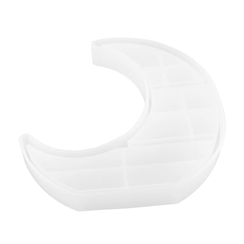 PartyKindom Silikonform Mondförmiges Tablett DIY Gießform Flexibel Wiederverwendbar Harz Schmuck Aufbewahrung Tray für Basteln Dekoration von PartyKindom