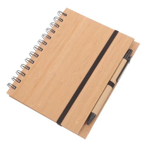PartyKindom Spiral Notizbuch mit Bambusdeckel Tragbares Memo Notizbuch Praktischer Tagesplaner mit Stift Geeignet für Tägliche Notizen Organisation und Effiziente Aufgabenplanung PartyKindom Spiral Notizbuch mit Bambusdeckel Tragbares Memo Notizbuch Praktischer Tagesplaner mit Stift Geeignet für Tägliche Notizen Organisation und Effiziente Aufgabenplanung von PartyKindom