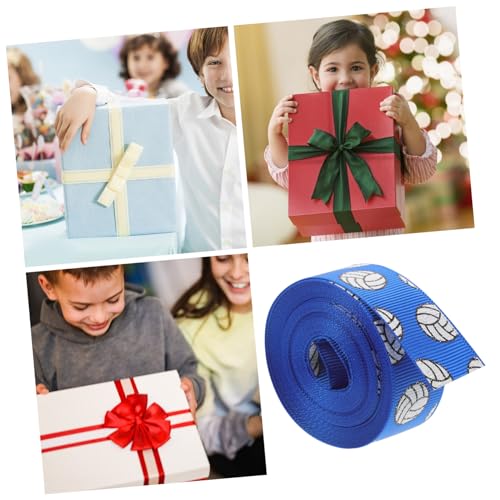 PartyKindom Sportliches Volleyball Schleifenband Breit Reißfestes Geschenkband mit Glatten Kanten Farbintensiv und Langlebig für Geschenkverpackung DIY Dekoration und Bastelarbeiten von PartyKindom