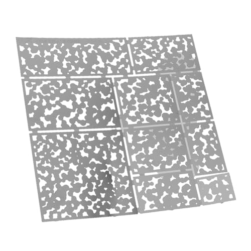 PartyKindom Sprühabdeckung DIY -Handwerk sprühen Tarnfarbe Tarnung Tarnschablone Malform Edelstahlschablonen Malschablonen Zeichenwerkzeuge Malvorlagen Rostfreier Stahl Silver von PartyKindom