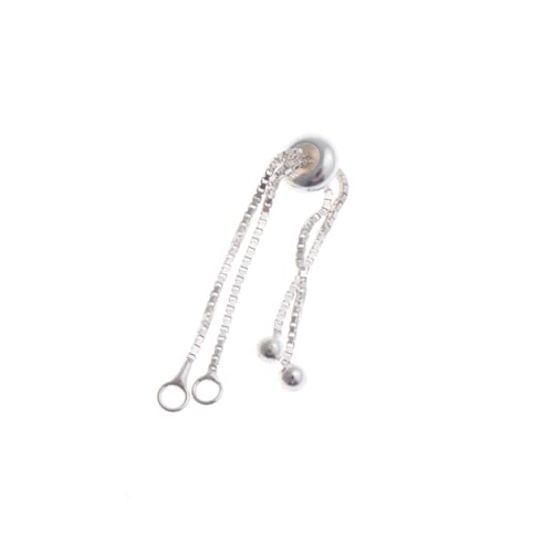 PartyKindom Sterling Silber Verlängerungskette mit Perle Einstellbar für Halsketten Armbänder DIY Schmuck Zubehör Sicher und Einfach zu Verbinden von PartyKindom