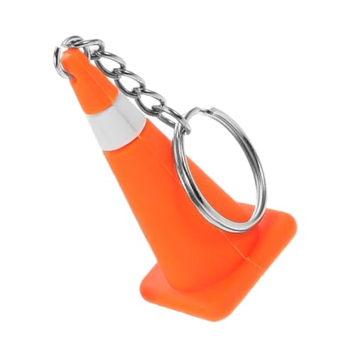 PartyKindom Realistische Bau Engineering Keychain Verkehrskegel Schlüsselhalter Pvc Zink-legierung Für Schule Puppenhaus von PartyKindom