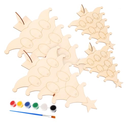 PartyKindom Teiliges Holz DIY Weihnachtsbaum Formen Unbemalt zum Bemalen Holzanhänger Weihnachtsdeko Basteln Natürliche Holzornamente für Fenster Tür Wohnzimmer und Festtagsdeko PartyKindom Teiliges Holz DIY Weihnachtsbaum Formen Unbemalt zum Bemalen Holzanhänger Weihnachtsdeko Basteln Natürliche Holzornamente für Fenster Tür Wohnzimmer und Festtagsdeko von PartyKindom