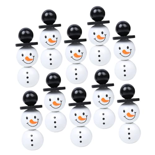 PartyKindom Teiliges Schneemann Holzperlen für Schmuckherstellung DIY Weihnachtsdeko Kleine Perlen für Armbänder und Halsketten Vielseitige Bastelaccessoires für Geburtstags und von PartyKindom