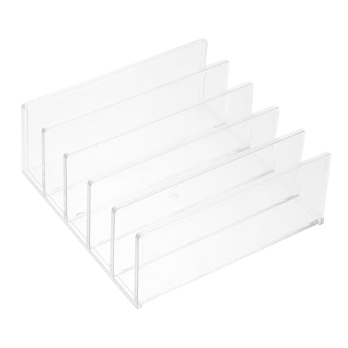 PartyKindom Transparente Acryl Buchstütze Multifunktionale Buchablage für Schreibtisch und Büro Stabiler Buchorganizer für Dokumente und Bücher Design für Aufgeräumte Umgebung von PartyKindom