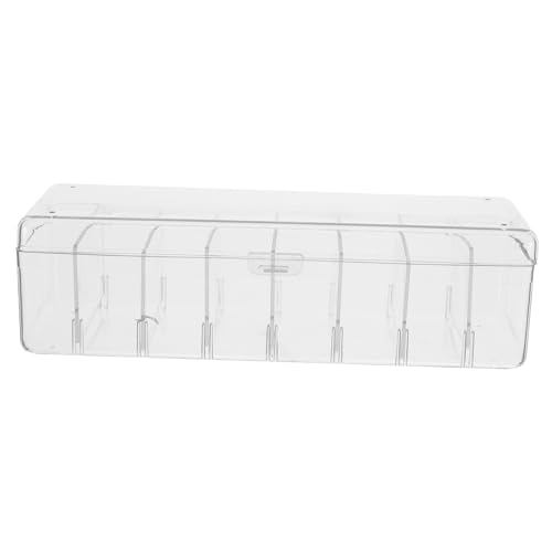 PartyKindom Transparente Aufbewahrungsbox mit Verstellbaren Trennwänden Robuster Organizer für Kabel Karten und Kleine Teile für Schreibtisch und Bastelprojekte von PartyKindom