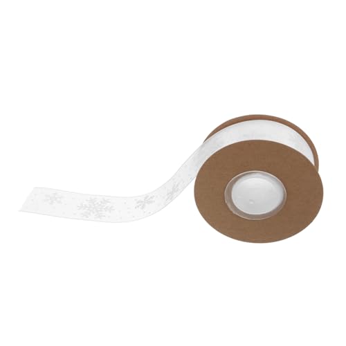 PartyKindom Transparente Schneeflocken dekoband Bedrucktes Polyesterband für Geschenkverpackung DIY Haarschleifen Partydekoration Strapazierfähig und Einfach Anzuwenden von PartyKindom