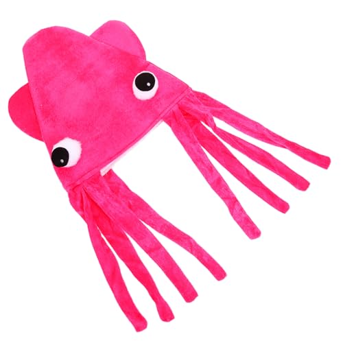 PartyKindom Velours Squid Hut Lustiger Kreativer Tierhut für Erwachsene Leichte Kompakte Karnevals Party kopfbedeckung für Fasching Tanz und Aufführungen von PartyKindom