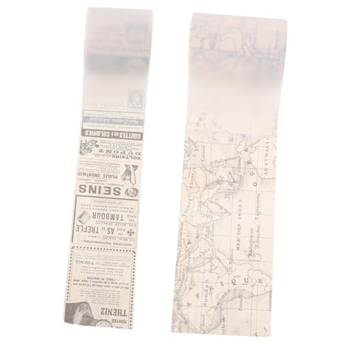 PartyKindom Vintage Klebebänder 2 Rollen Selbstgemacht Scrapbook Band 10cm Retro Masking Tape für Planer und Dekoration PartyKindom Vintage Klebebänder 2 Rollen Selbstgemacht Scrapbook Band 10cm Retro Masking Tape für Planer und Dekoration von PartyKindom