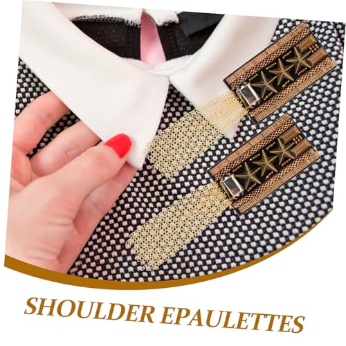 PartyKindom Vintage Quasten Schulterepauletten mit Strassbesatz Modische Fransen schulterklappen für Damen Dekorative Langlebige Schulterschmuck accessoires Passend für Anzüge und Uniformen von PartyKindom