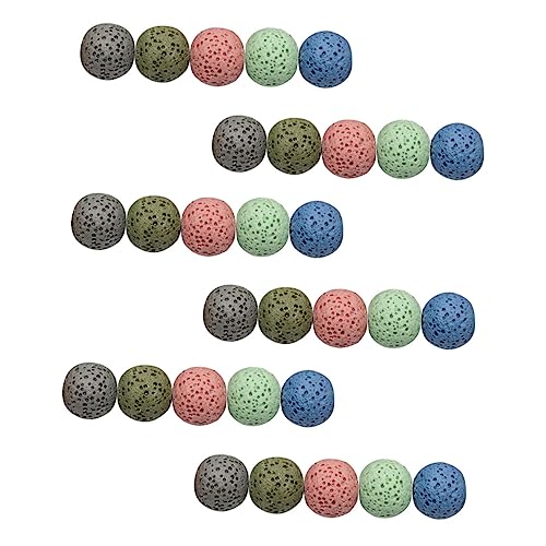 PartyKindom Vulkansteinperlen DIY Schmuckzubehör Bunte Lava Spacer Perlen für Armbänder und Sicher und Langlebig für Kreative Projekte von PartyKindom