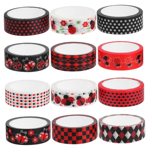 PartyKindom Washi Tape Buntes Washi Klebeband mit Marienkäfer motiven Reißfestes Papierklebeband für Scrapbooking DIY Bastelpapier Journal Dekoration Langlebig und Farbecht PartyKindom Washi Tape Buntes Washi Klebeband mit Marienkäfer motiven Reißfestes Papierklebeband für Scrapbooking DIY Bastelpapier Journal Dekoration Langlebig und Farbecht von PartyKindom