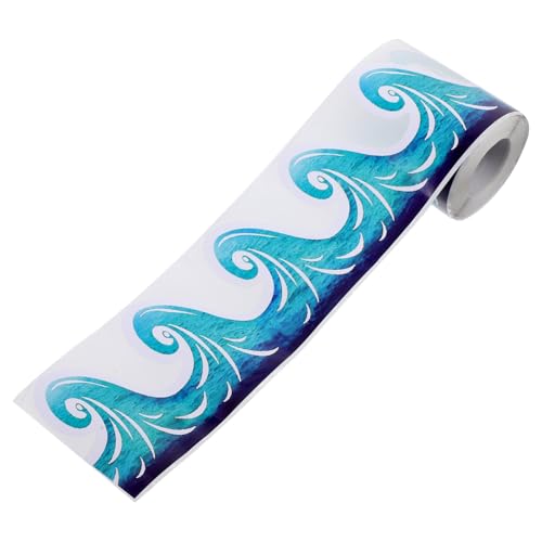 PartyKindom Wasserdichte Schwarze Tafelbordüren Selbstklebend Verschleißfeste Blaue Wellenmuster rahmenaufkleber für Klassenzimmer Wanddekoration PartyKindom Wasserdichte Schwarze Tafelbordüren Selbstklebend Verschleißfeste Blaue Wellenmuster rahmenaufkleber für Klassenzimmer Wanddekoration von PartyKindom