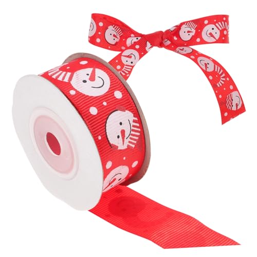 PartyKindom Weihnachtliches Geschenkband mit Schneemannmotiv Breit Dekoband für Weihnachtsgeschenke DIY Basteln Langlebiges Farbintensives Weihnachtsdekorationsband PartyKindom Weihnachtliches Geschenkband mit Schneemannmotiv Breit Dekoband für Weihnachtsgeschenke DIY Basteln Langlebiges Farbintensives Weihnachtsdekorationsband von PartyKindom