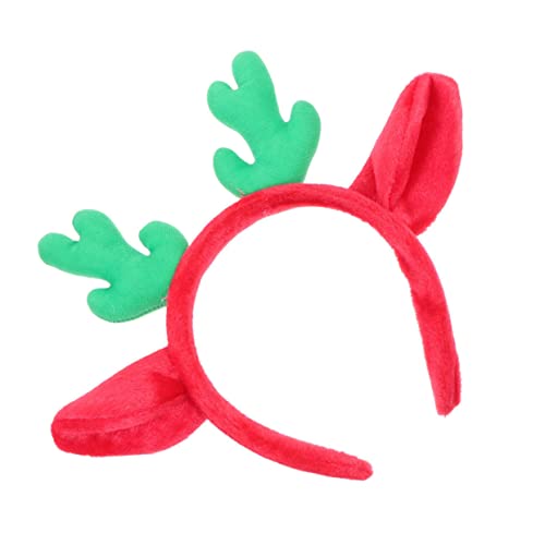PartyKindom Weihnachtliches Rentiergeweih Haarreif Leichtes Bequemes Party Cosplay Stirnband Festlicher Haarschmuck für Mädchen Rutschfester Sitz Langlebiges Material für Weihnachtsfeier und von PartyKindom