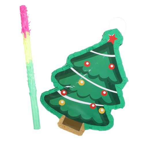 PartyKindom Weihnachts Pinata Baumform mit Papierstab Bunte Pinata Dekoration für Partyspiele Süßigkeiten Gefüllt für Familienfeiern und Weihnachtsmottopartys PartyKindom Weihnachts Pinata Baumform mit Papierstab Bunte Pinata Dekoration für Partyspiele Süßigkeiten Gefüllt für Familienfeiern und Weihnachtsmottopartys von PartyKindom