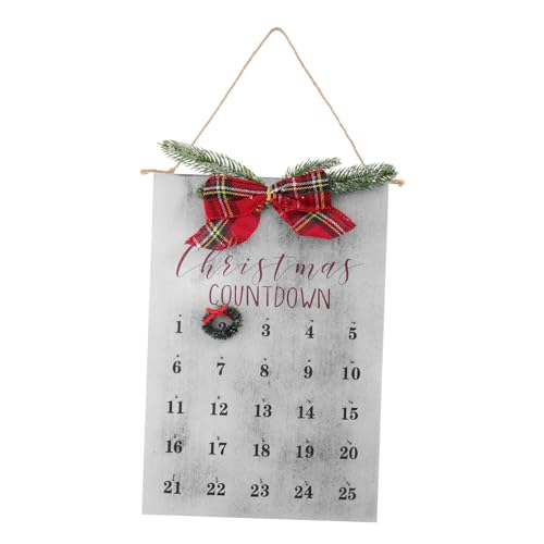 PartyKindom Weihnachts-countdown-kalender, 25 Tage, Weihnachtskranz, Kalenderschild, Rustikale Holz-heimdekoration, Feiertags-weihnachtsornament, Wandbehang-dekoration PartyKindom Weihnachts-countdown-kalender, 25 Tage, Weihnachtskranz, Kalenderschild, Rustikale Holz-heimdekoration, Feiertags-weihnachtsornament, Wandbehang-dekoration von PartyKindom