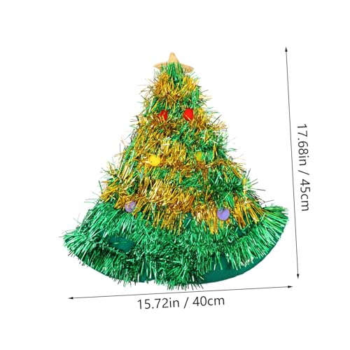 PartyKindom Weihnachtsbaum Tinsel Partyhut mit LED Licht Grün Goldener Weihnachtsmütze aus Langlebigem Vliesstoff für Erwachsene Festliche Weihnachtskostüm Dekoration für Weihnachtsfeier und PartyKindom Weihnachtsbaum Tinsel Partyhut mit LED Licht Grün Goldener Weihnachtsmütze aus Langlebigem Vliesstoff für Erwachsene Festliche Weihnachtskostüm Dekoration für Weihnachtsfeier und von PartyKindom