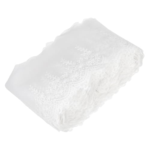 PartyKindom Weiße Bestickte Spitzenborte Hochwertige Milchseide Atmungsaktiv Knitterfrei für Kleidung Dekorationen Geschenkverpackungen und Nähprojekte PartyKindom Weiße Bestickte Spitzenborte Hochwertige Milchseide Atmungsaktiv Knitterfrei für Kleidung Dekorationen Geschenkverpackungen und Nähprojekte von PartyKindom