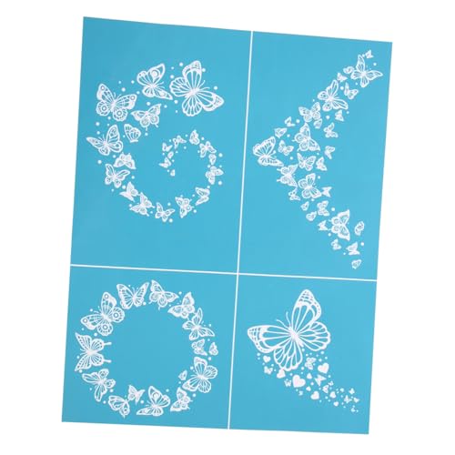 PartyKindom Wiederverwendbare Waschbare Mesh Schablone Schmetterlingsmuster Siebdruck Transfer für Textilgestaltung DIY Malerei und Bastelprojekte von PartyKindom