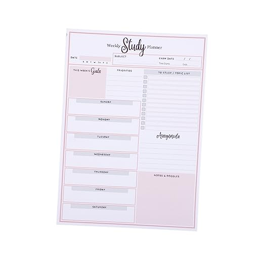 PartyKindom Wochenplaner Notizblock Abreißbares Wochen und Lernplan Notizbuch Handliches Studientagebuch Glattes für Schüler Lehrer und Büroorganisation PartyKindom Wochenplaner Notizblock Abreißbares Wochen und Lernplan Notizbuch Handliches Studientagebuch Glattes für Schüler Lehrer und Büroorganisation von PartyKindom
