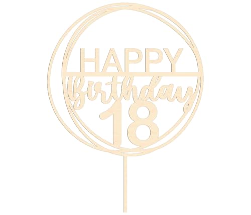 Happy Birthday Cake Topper Geburtstag mit Zahl Kuchendeko personalisiert mit Wunschzahl von PartyMagix