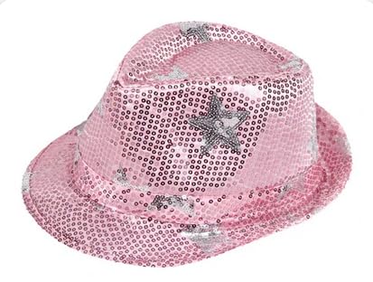 Pailletten Glitzer Hut – Funkelnder Faschingshut für Karneval & Party – Kostüm-Accessoire für Erwachsene – Unisex – Einheitsgröße – Glänzender Hut für Mottoparty & Bühne (Stern Rosa) von PartyMagix