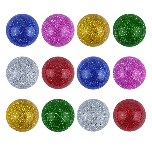 12X Glitter Flummis / für Kinder-Geburtstag Jungen und Mädchen / Mitgebsel / Kindergeburtstag Gastgeschenke / Gummiball / Springball / Glitzer Party Flummi Set von PartyPack