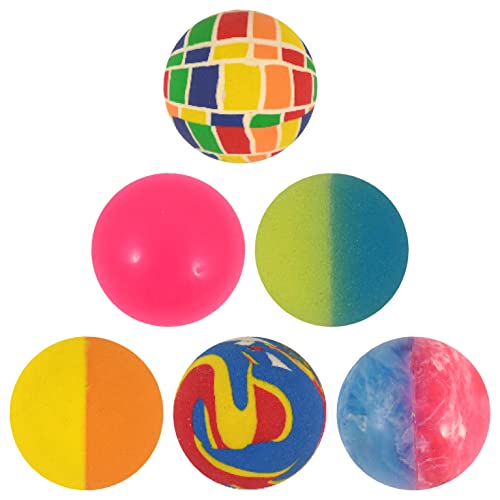 6x Flummies für Kinder groß, 45 mm Flummi XXL, bunt, perfekte Gastgeschenke und Mitgebsel für Kindergeburtstag, Weihnachten, Adventskalender, Pinata, für Jungen und Mädchen, Bounce Ball Set. von PartyPack