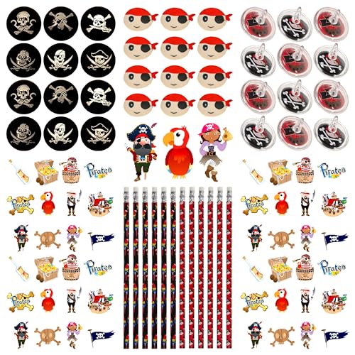 PartyPack Piraten Party Set - 96x - Kindergeburtstag Spiele Gastgeschenke Flummis Tattoos Bleistifte Radiergummis Kreisel Mitgebsel Give Aways, Mitbringsel, Adventskalender oder Schultüten füllung. PartyPack Piraten Party Set - 96x - Kindergeburtstag Spiele Gastgeschenke Flummis Tattoos Bleistifte Radiergummis Kreisel Mitgebsel Give Aways, Mitbringsel, Adventskalender oder Schultüten füllung. von PartyPack