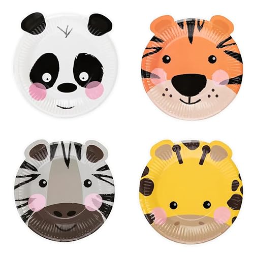4 Teller * TIERE * aus Pappe für Kindergeburtstag und Mottoparty | 18cm Größe | Kinder Geburtstag Party Pappteller Partyteller Plates 4 Teller * TIERE * aus Pappe für Kindergeburtstag und Mottoparty | 18cm Größe | Kinder Geburtstag Party Pappteller Partyteller Plates von PartyPal