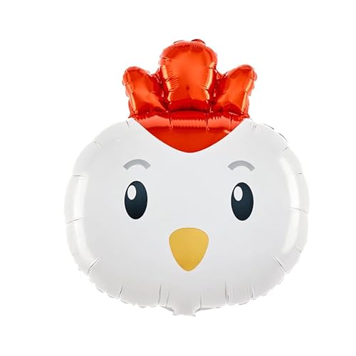 Folienballon * HENNE * als Deko für Geburtstag und Party | 69.7x52.6cm groß | Kinder Kindergeburtstag Partydeko Luftballons Ballons Tier Huhn von PartyPal