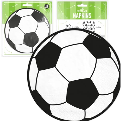 Runde Servietten * FUSSBALL * als Deko für Kindergeburtstag und Mottoparty | 33x33cm, 10 Stück | Fußball Soccer Kinder Papierservietten Servietten Tischdeko Runde Servietten * FUSSBALL * als Deko für Kindergeburtstag und Mottoparty | 33x33cm, 10 Stück | Fußball Soccer Kinder Papierservietten Servietten Tischdeko von PartyPal