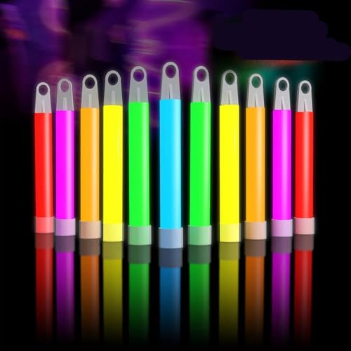 PartySticks Leuchtstäbe Partybedarf für Kinder und Erwachsene (12er-Packung gemischt) Große Leuchtstäbe Wasserdichte Leuchtende Halsketten, ungiftig von PartySticks