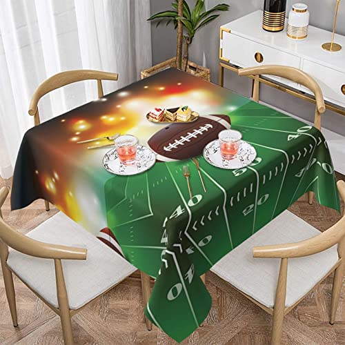 PartyUnix Tischdecke, American Football auf Gras, rund, 152,4 x 152,4 cm, ideal für Buffet-Tische, Partys von PartyUnix