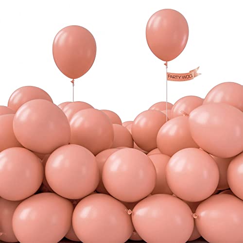 PartyWoo Blush Pink Luftballons, 105 Stück 5 Zoll Boho Rosa Luftballons, Latexballons für Ballongirlande oder Bogen als Partydekorationen, Geburtstagsdekorationen, Hochzeitsdekorationen, Babyparty von PartyWoo