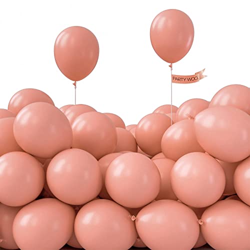 PartyWoo Retro Rosa Luftballons, 100 Stück 5 Zoll Blush Pink Luftballons, Latexballons für Ballongirlande oder Bogen als Partydekorationen, Geburtstagsdekorationen, Hochzeitsdekorationen, von PartyWoo