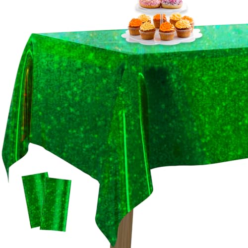 PartyWoo Folientischdecke Grün, 2 STÜCK Irisierende Tischdecke mit Punkten, 137 x 274 cm/ 54 x 108 Zoll Rechteckige Tischdecke Abwaschbar für 6 bis 8 Fuß Tisch, Tischdecke für Geburtstag, Hochzeit PartyWoo Folientischdecke Grün, 2 STÜCK Irisierende Tischdecke mit Punkten, 137 x 274 cm/ 54 x 108 Zoll Rechteckige Tischdecke Abwaschbar für 6 bis 8 Fuß Tisch, Tischdecke für Geburtstag, Hochzeit von PartyWoo