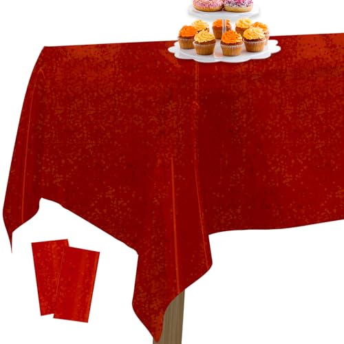 PartyWoo Folientischdecke Rot, 2 STÜCK Irisierende Tischdecke mit Punkten, 137 x 274 cm/ 54 x 108 Zoll Rechteckige Tischdecke Abwaschbar für 6 bis 8 Fuß Tisch, Tischdecke für Geburtstag, Hochzeit PartyWoo Folientischdecke Rot, 2 STÜCK Irisierende Tischdecke mit Punkten, 137 x 274 cm/ 54 x 108 Zoll Rechteckige Tischdecke Abwaschbar für 6 bis 8 Fuß Tisch, Tischdecke für Geburtstag, Hochzeit von PartyWoo